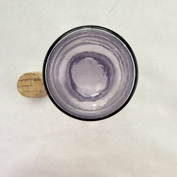 Vintage Apothecary Purple Glass Bottle With Cork Lid - Picture 11 of 13